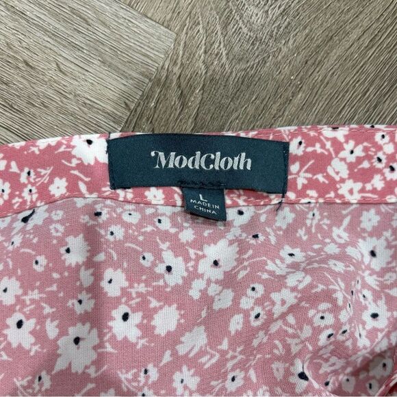 Mod Cloth Pink Ditsy Floral Women's Slip Dress Size L - Picture 2 of 7